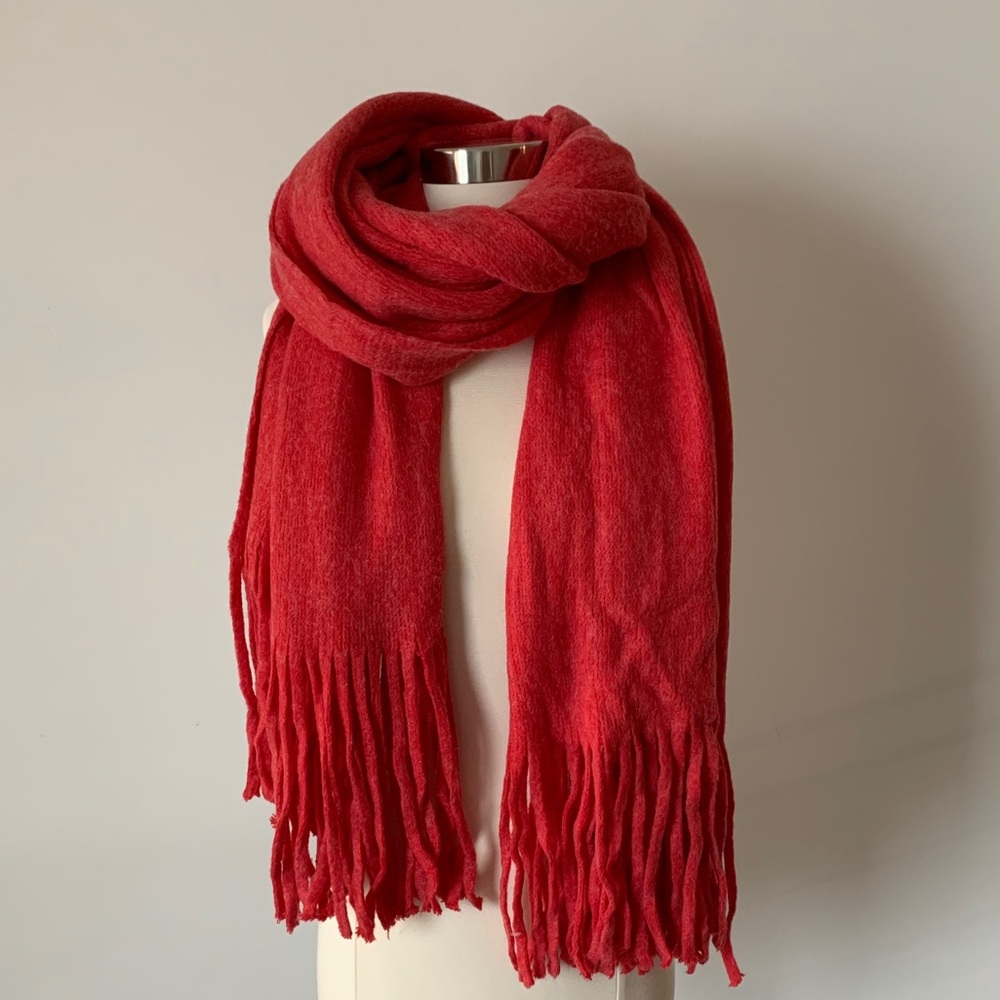 Anthropologie Mimi Fringed Wrap Scarf